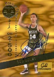 Autographed 1994 Signature Rookies Card Hall of Fame Authentic Signature Bob Cousy #612 of 2,500 signed